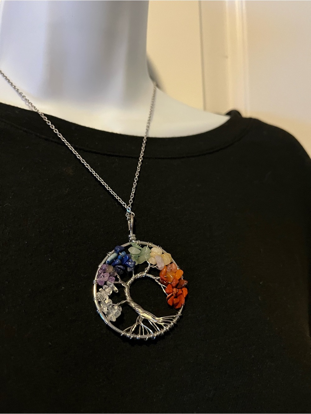 Tree of Life Pendant Necklace - Silver Chain